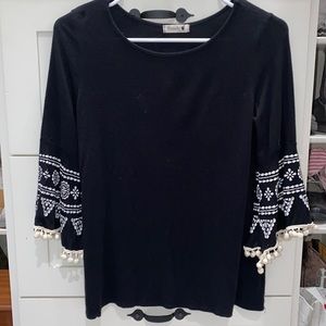 Black Pomelo shirt with flare sleeves